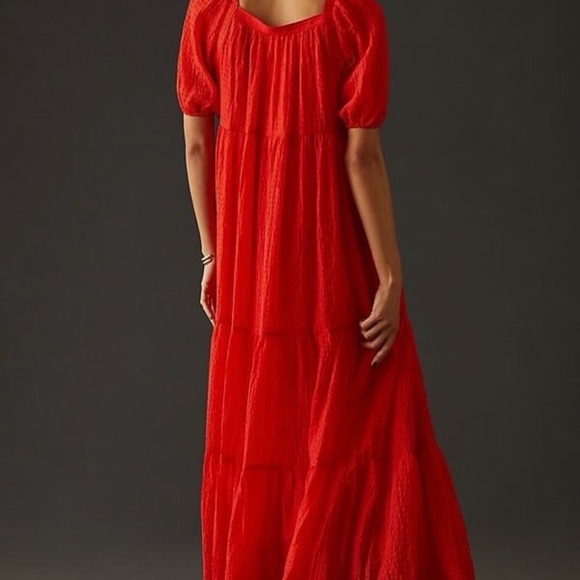 Anthropologie Red Maxi Dress Size Large - Picture 2 of 5